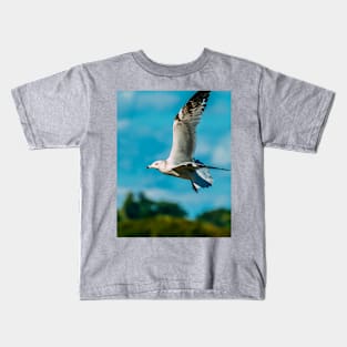 Spread Wings. Seagull Photograph Kids T-Shirt